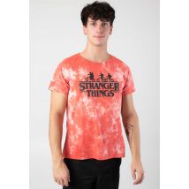 Stranger Things - Bike Silhouette Red Acid Wash - T-Shirt - rouge - XXL - 100% Coton,Jersey
