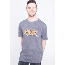 Street Fighter - Retro Logo Grey - T-Shirt - gris - L - 100% Coton,Jersey