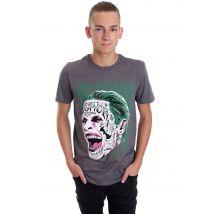 Suicide Squad - Joker Tattooed Face - T-Shirt - gris - S - 100% Coton,Jersey