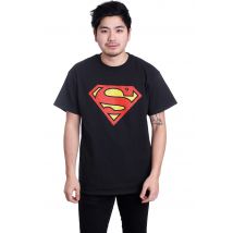 Superman - Shield Crackle Logo - T-Shirt - noir - XL - 100% Coton,Jersey