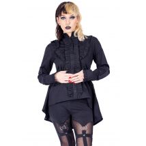 Poizen Industries - Thora Black - Blouse - noir - L - 100% Coton,Coton