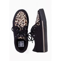 T.U.K. - Creeper Black Leopard/Canvas Upper - Chaussures pour fille - noir - EU 36 - Textile/Textile/Caoutchouc,Toile