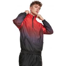 Urban Classics - Gradient Pull Over Jacket Black/Red - Veste - noir - S - 100% Polyester
