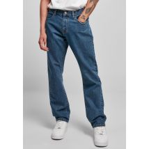 Urban Classics - Organic Straight Leg Denim Mid Indigo Washed - Jeans - bleu - W30 - 100% Coton,Jean