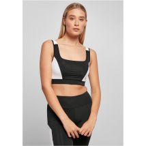 Urban Classics - Ladies Color Block Black/White - Soutien gorge - noir - S - 80 % polyester, 20 % élasthanne