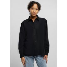 Urban Classics - Oversized Twill Black - Blouse - noir - M - 68 % Viscose, 32 % Polyester,Satin