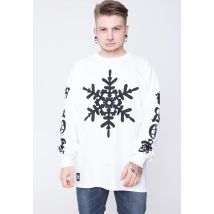 The Frost Wear - Classic Snowflake White - Tshirt manches longues - blanc - L - 100% Coton,Jersey
