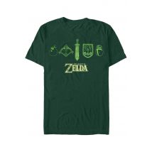 The Legend Of Zelda - Quest Essentials Green - T-Shirt - vert - S - 100% Coton,Jersey