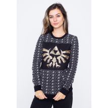 The Legend Of Zelda - Tri-Force Glitter Xmas Knit - Pull-over - noir - S - 100% Polyester