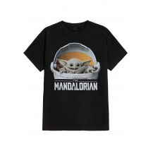 The Mandalorian - Baby Yoda Logo - T-Shirt - noir - XL - 100% Coton