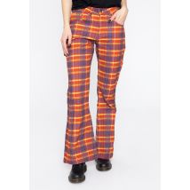 The Ragged Priest - Red Check Flares Multi - Pantalons - rouge - W26 - 100% Coton