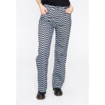 The Ragged Priest - Wave Print Dad Light Blue/Black - Jeans - bleu - W30 - 100% Coton,Jean