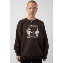 Thrasher x Toy Machine - B.T.H. Dark Chocolate - Pull - marron - M - 50% coton, 50% polyester,Transpirer