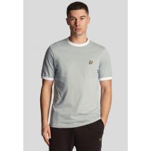 Lyle & Scott - Ringer Slate Blue/White - T-Shirt - bleu - M - 100% Coton,Jersey