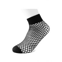 T.U.K. - QTR Top Band Toed Fishnet - Chaussettes - noir - Onesize - 100% nylon