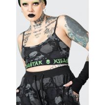 Killstar - Tzompantli Crop Black - Soutien gorge - noir - M - 95% coton, 5% élasthanne