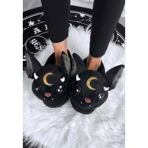 Killstar - Vampir - Girl Slippers - noir - S/M - 100% Polyester,Peluche