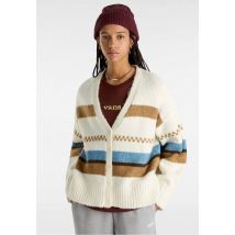 Vans - Valerie Stripe Marshmallow - Cardigan - beige - M - 59 % polyacrylique, 41 % polyester,Tricots