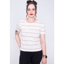 Volcom - Hypen On Strypes Sand - T-Shirt - blanc - L - 100% Coton,Jersey