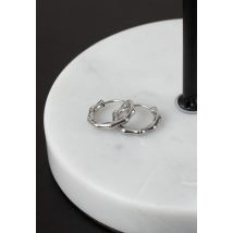 Wildcat - Little Basic Bamboo Hoops Pairs 10 mm Silver - Boucles d'oreilles - gris - Onesize - Acier 316L,Métal