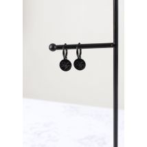 Wildcat x Nightwish - Little Hoops Coin Log Black - Boucles d'oreilles - noir - Onesize - Acier 316L,Métal