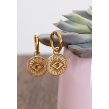 Wildcat - Little Luminous Eye Gold - Boucles d'oreilles - jaune - Onesize - Acier inoxydable,Métal
