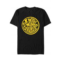Willy Wonka & The Chocolate Factory - Round Logo - T-Shirt - noir - M - 100% Coton,Jersey
