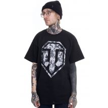 World Of Tanks - Came Logo - T-Shirt - noir - M - 100% Coton,Jersey