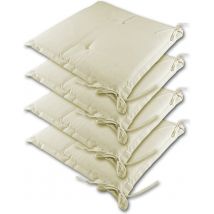 Detex Set van 4 Zitkussen – Waterafstotend 41x37cm - Beige