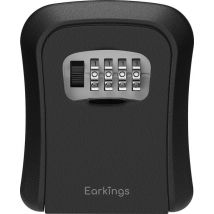 Earkings - Kluisje met cijferslot - wandmontage - zwart