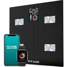 FITAGE LCD Weegschaal Personenweegschaal Digitaal - Slimme Weegschaal met 17x Lichaamsanalyse - Weegschalen - FITAGE App