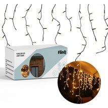 FlinQ Amber IJspegelverlichting 144 LED Lampen - Kerstverlichting Buiten - 6 m- Extra warm wit licht