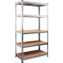 7House zwaar Uitgevoerde Metalen Opbergrek/Stellingkast met 5 legborden - 875kg draagkracht - (HxBxD) 180x90x60 cm - 175kg per plank