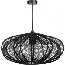 Mica Decorations Kanti Hanglamp - H17 cm x Ø31 cm - Metaal - Zwart