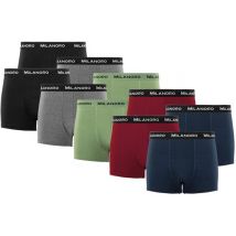 Milanoro - Set van 10 stijlvolle katoenen boxershorts - Donkere mix - XXL