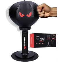 Inventus Boksbal PeakPunch - Met Zuignap - Mini Bokspaal - Anti Stress - Gaming Accessoires - Kerst Cadeau - Boxing Reflex Stressbal - Kinderen en Volwassenen - Zwart