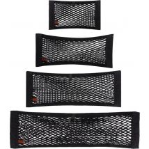 BLACK+DECKER Bagagenet Auto 4 Stuks - Opberging - 4 Verschillende Afmetingen - Zwart