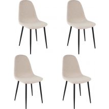 Set van 4 Kick eetkamerstoel Mees - beige