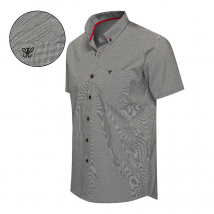 Cappucino - Bronte Overhemd Korte Mouw – Vichy Black (Maat M)