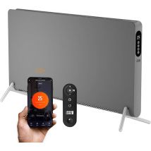 LIFETIME Elektrische Verwarming – 3 Warmtestanden, WiFi & App-bediening – 2000W – 94,5 x 50,5 x 12,5 cm – Grijs