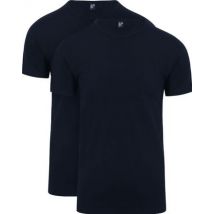 Alan Red - S - Ottawa T-shirt in een dubbele verpakking - Stretch - Heren - Navy