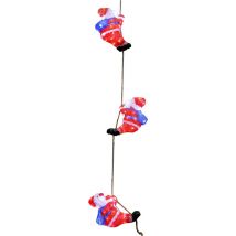 3x Deuba Kerstfiguur Kerstman – LED Acryl 30cm –Wit Licht