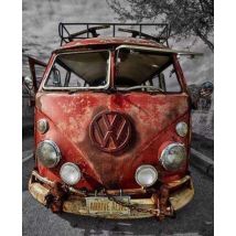 PaintingsCart - De oude rode bus - 30x40 cm