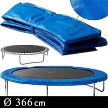 Monzana Trampoline Beschermrand - Doorsnede PVC UV Bestendig 366cm Blauw Tuin