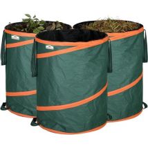 Gardebruk Popup tuinzak Set van 3 groene 85 liter per stuk
