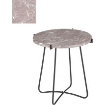 Mica Decorations Farah Bijzettafel - H45 x Ø43 cm - Metaal - Lichtbruin