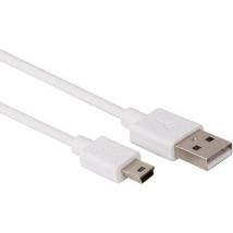 Kabel Usb 2.0 A Mannelijk Naar Mini-Usb 5P Mannelijk - Wit - 1 M