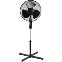 BRASQ Statiefventilator – 40 cm – Zwart - In hoogte verstelbaar – 3 snelheden - 40 Watt