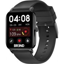 BREND Smartwatch voor Dames en Heren - Stappenteller, Bloeddrukmeter en Hartslagmeter - Sporthorloge - Waterdicht – Zwart