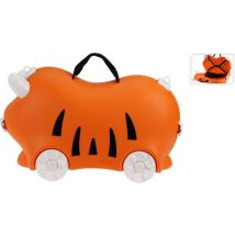 Relaxwonen - Kinderkoffer - Oranje - Op wieltjes - Extra stevig - maximaal 50kg